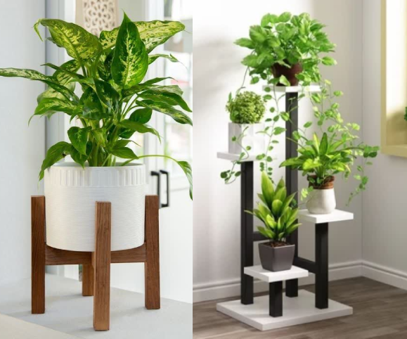 پایه گلدان فلزی بخریم یا چوبی؟