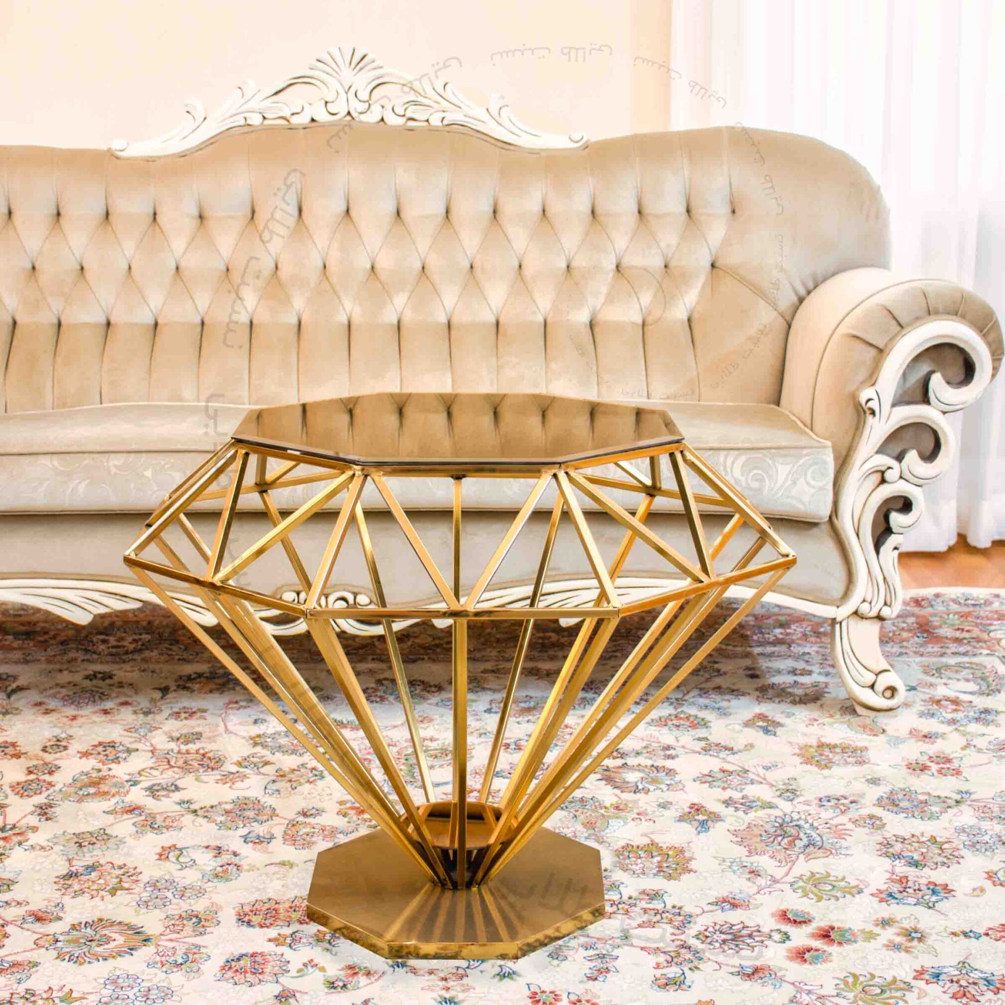  میز عسلی جلومبلی طرح زمرد 